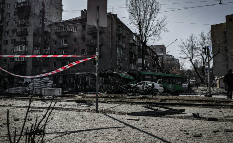 Ilustrasi perang di Ukraina