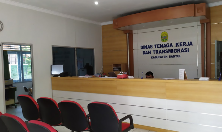 Kantor pelayanan Disnakertrans Kabupaten Bantul