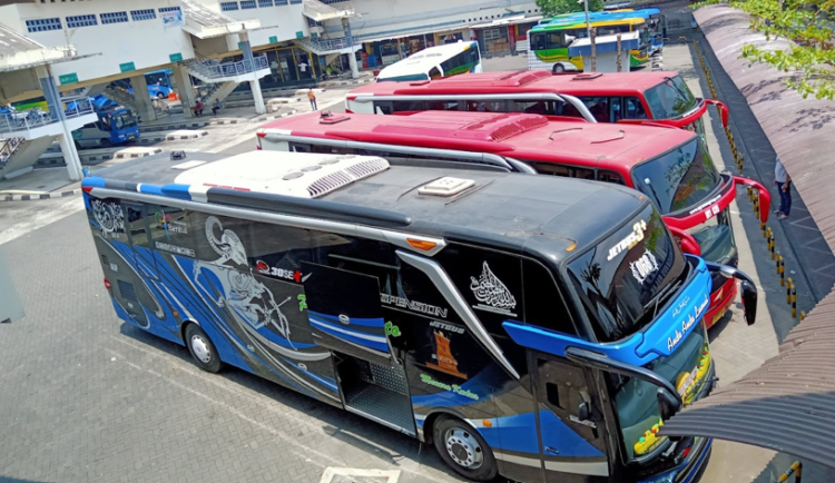 Ilustrasi suasana di kawaasan Terminal Giwangan memasuki masa mudik lebaran