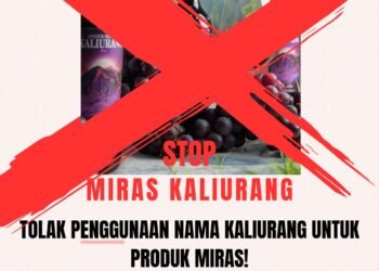 poster penolakan iklan minuman keras yang diproduksi cap orang tua bermerek Kaliurang