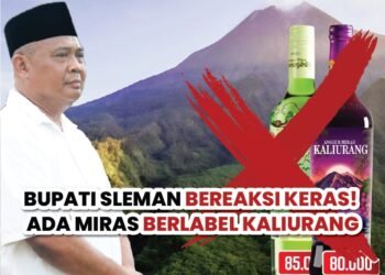 Bupati Sleman Harda Kiswaya bereaksi keras menanggapi penamaan Kaliurang sebagai label minuman keras,