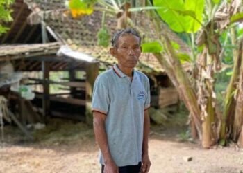 Mbah Tupon (68 tahun), warga Ngentak, Bantul yang menjadi korban mafia tanah