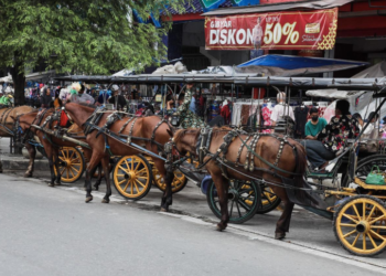 Andong parkir di kawasan Malioboro rencananya akan ditertibkan oleh Pemkot Yogyakarta