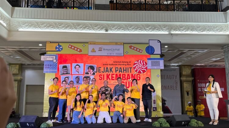 Acara tasyukan jelang produksi film Jejak Pahit Si Kembang Gula di Sleman City Hall, Selasa (15/4/2025)