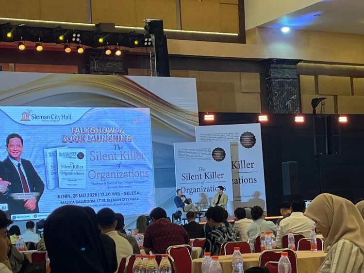 Peluncuran buku the Silent of Organization karya Wildan Wongso di Sleman City Hall, Senin (26/5/2025)petang.