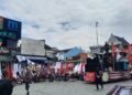 Sejumlah kelompok buruh menggelar aksi memeringati May Day di kawasan Tugu Jogja, Kamis (1/5/2025).