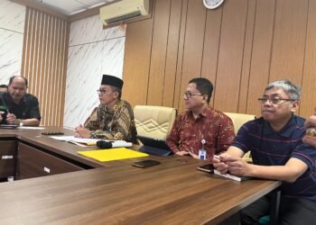 Dinas Pendidikan Kabupaten Sleman menggelar jumpa pers terkait renovasi SD Negeri Kledokan yang atap gedungnya ambruk, Jumat (16/5/2025)