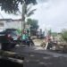 Akses jalan ke Stadion Maguwoharjo Sleman terputus akibat banjir pada Jumat (16/5/2025).