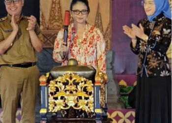Gusti Kanjeng Bendara Raden Ayu Adipati Paku Alam membuka Festival Karawitan Putri di Joglo Taman Budaya Gunungkidul, Selasa (27/5/2025)