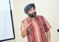 Pakar keamanan regional Prof. Bilveer Singh dari National University of Singapore (NUS), berbicara tentang konflik antara India-Pakistan yang berpotensi berubah menjadi perang nuklir di Ruang Sidang Lt. 1 Gedung Pascasarjana UMY