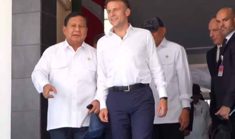Kedatangan Presiden Macron dan Prabowo ke Akademi Militer Magelang disambut adzan dhuhur, Kamis (29/5/2025)
