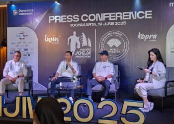 konferensi pers Mandiri Jogja Marathon (MJM) 2025