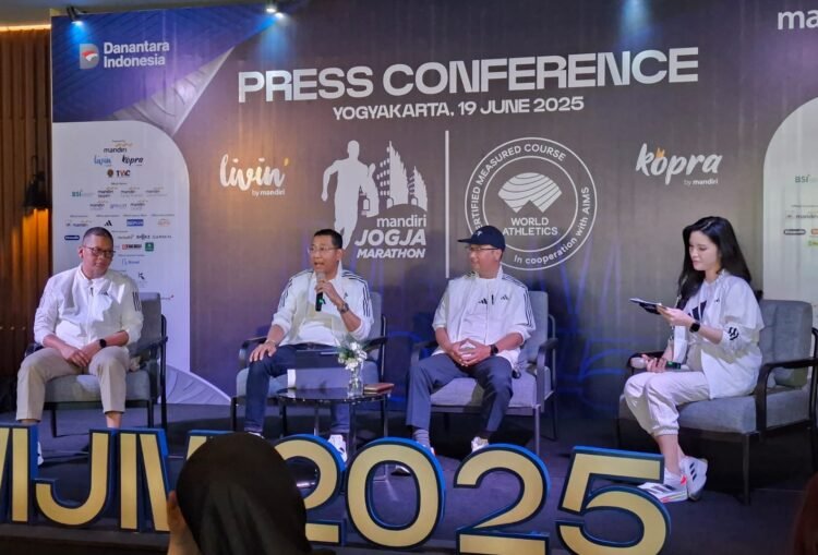 konferensi pers Mandiri Jogja Marathon (MJM) 2025