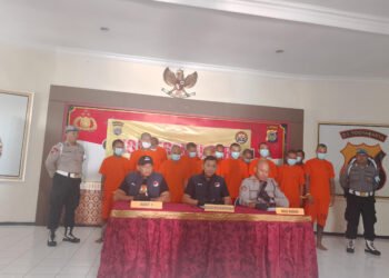 Polresta Yogyakarta menggelar rilis kasus narkoba, Selasa (3/6/2025).