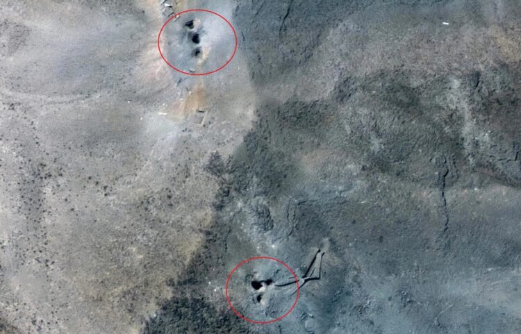 Situs nuklir Iran tampak berlubang setelah dibom menggunakan bom penghancur bunker GBU-57 oleh Angkatan Udara AS