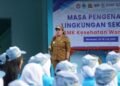 Bupati Gunungkidul Endah Subekti membuka kegiata MPLS pertama di SMK Keswari