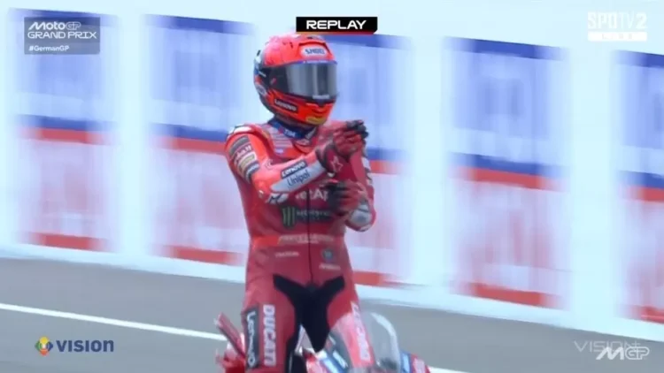 Marc Marquez Menangi MotoGP Jerman 2025 dengan Selebrasi Viral ‘Aura Farming’