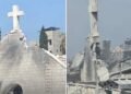 Serangan udara Israel menghantam Gereja Keluarga Kudus di Gaza pada Kamis (17/7/2025)