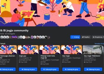 tangkapan layar, grup gay di Yogyakarta