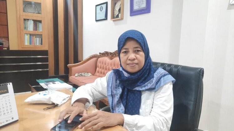 Kepala DPUPKP Kota Yogyakarta Umi Akhsanti saat ditemui di ruang kerjanya, Rabu (20/8/2025).