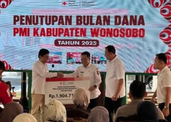 Bupati Wonosobo Afif Nurhidayat saat menghadiri penutupan Bulan Dana PMI Kabupaten Wonosobo Tahun2025. (Dok.Diskominfo Wonosobo)