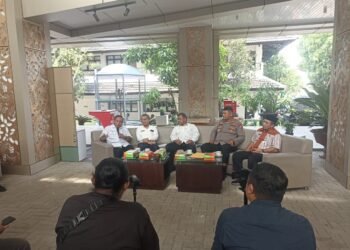 Jumpa pers terkait pemusnahan atau disposal mortir di Kantor Bupati Sleman, Rabu (13/8/2025). (populi.id/Gregorius Bramantyo)