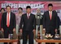 Resepsi kenegaraan memperingati HUT ke-80 Republik Indonesia dihadiri Bupati Sleman Harda Kiswaya, Wakil Bupati Sleman Danang Maharsa dan Ketua DPRD Sleman Gustan Ganda. (dok.Prokopim Sleman)