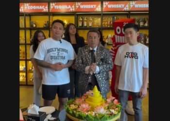 video pembukaan kerja sama antara Outlet 23 dengan Holywings (tangkapan layar VT/@hotmanparisofficialf)