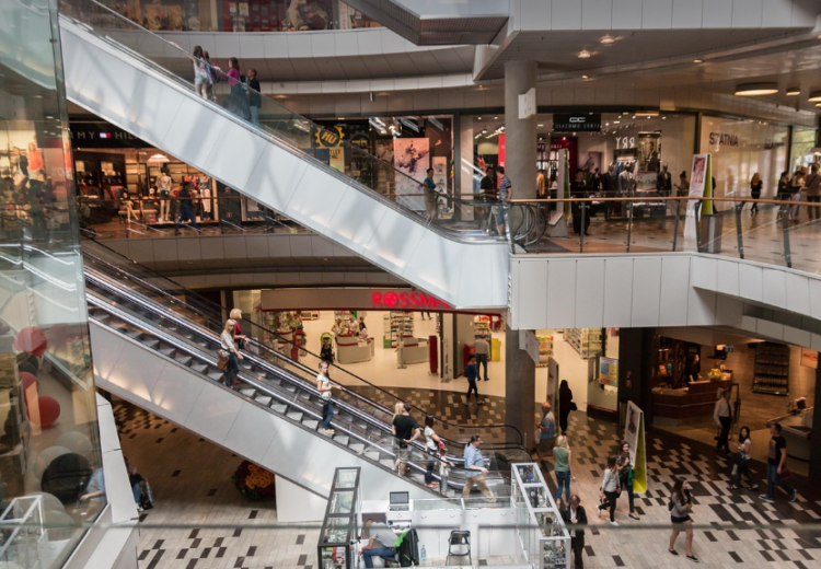 Ilustrasi kawasan pusat perbelanjaan