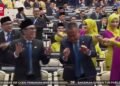 Sejumlah anggota Dewan Perwakilan Rakyat (DPR) RI asyik berjoget usai sidang tahunan MPR RI (tangkapan layer : YT/TVParlemen)
