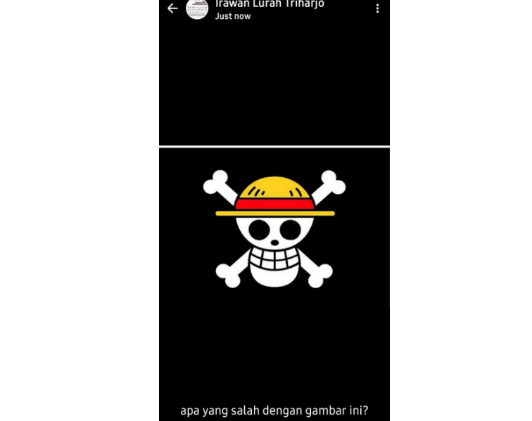 Unggahan Lurah Triharjo, Irawan terkait penghapusan mural One Piece di Temulawak, Triharjo, Sleman, Kamis (7/8/2025)