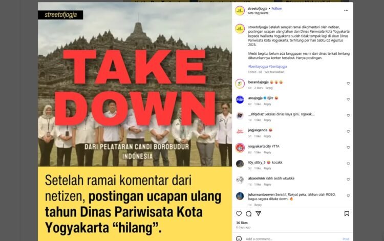 Ucapan ulang tahun untuk Wali Kota Yogyakarta Hasto Wardoyo dari Dinas Pariwisata (Dispar) Kota Yogyakarta mendadak jadi bahan tertawaan warganet.