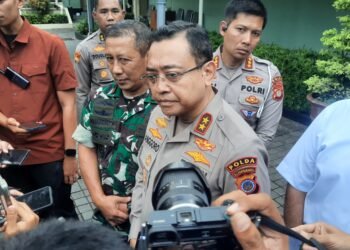 Kapolda DIY Brigjen Pol Anggoro Sukartono saat mendatangi Kantor Kepatihan Gubernur DIY, Danurejan, Kota Yogyakarta, Selasa (2/9/2025). (Hadid Pangestu)