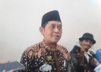 Kepala Kantor Kementerian Agama (Kemenag) Kota Yogyakarta Ahmad Shidqi saat diwawancarai di Dinas Komunikasi, Informatika dan Persandian (Diskominfo San) Kota Yogyakarta.