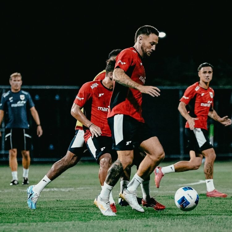 Marc Klok saat berlatih bersama Eliano saat berseragam Timnas Indonesia jelang menghadapi Fifa Match Day menghadapi Taiwan