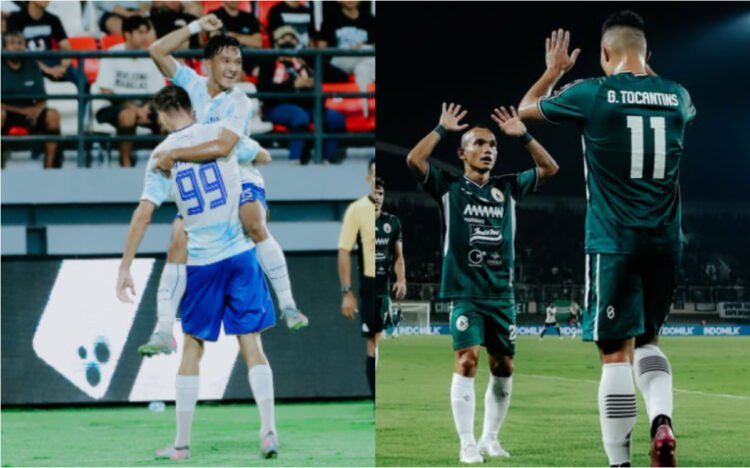 Kolase foto pemain PSIM Yogyakarta dan PSS Sleman
