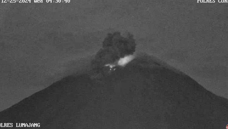 Ilustrasi Gunung Semeru alami erupsi