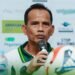 Pelatih kepala PSS Sleman Ansyari Lubis saat melakoni sesi jumpa pers usai laga kontra Persiba Balikpapan, Senin (15/9/2025) malam