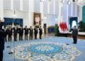 Presiden Prabowo Subianto secara resmi melantik empat jabatan menteri dan satu wakil menteri Kabinet Merah Putih sisa masa jabatan 2024-2029. (Foto: BPMI Setpres/Cahyo)