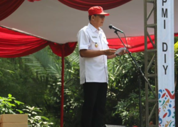 Wakil Bupati Sleman Danang Maharsa menutup kegiatan Jumpa Bakti Gembira dan Temu Karya Bakti Karya PMI DIY, Senin (29/9/2025)