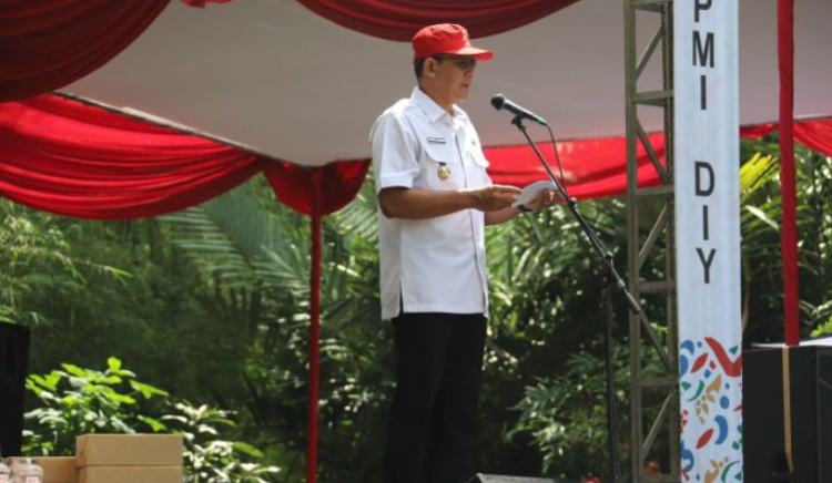 Wakil Bupati Sleman Danang Maharsa menutup kegiatan Jumpa Bakti Gembira dan Temu Karya Bakti Karya PMI DIY, Senin (29/9/2025)