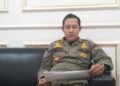 Kepala Satpol PP Kota Yogyakarta, Octo Noor Arafat saat ditemui di kantornya, Kamis (2/10/2025).