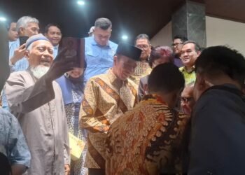 Mantan Presiden Joko Widodo saat meghadoro Dies Natalis Fakuktas Kehutanan Universitas Gadjah Mada (UGM), Selasa (17/10/2025).