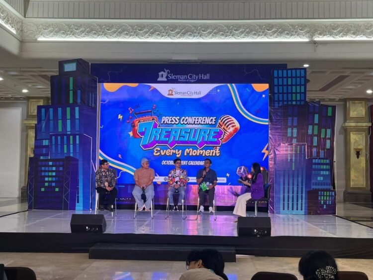 Jumpa pers jelang perayaan 7reasure Every Moment sambut HUT ke-7 Sleman City Hall, Kamis (9/10/2025)