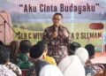 Anggota DPRD Komisi A Wahyudi Kurniawan menghadiri puncak acara dan apresiasi Festival Bulan Bahasa di SLB C Wiyata Dharma 2 Sleman, Plumbon Lor, Kalurahan Mororejo, Kapanewon Tempel, Rabu (29/10/2025).