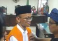 Terdakwa Perdana Arie Veriasa usai mengikuti sidang di Pengadilan Negeri Sleman, Kamis (18/12/2025)