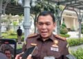 Kepala Kejaksaan Negeri Sleman Bambang Yunianto saat dimintai tabggapan terkait persidangan Kasus Korupsi Dana Hibah Pariwisata Sleman 2020.