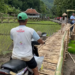 Jembatan darurat yang dibangun untuk penanganan longsor di wilayah Srikemut, Sriharjo telah rampung dibangun