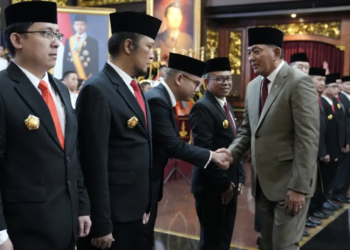 Noe Letto (dua dari kiri) saat pelantikan sebagai tenaga ahli madya di lingkungan Kementerian Pertahanan 15 Januari 2026 lalu