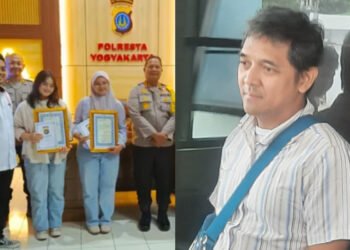 Kolase foto mahasiswi Eviana dan Hogi Minaya yang sama-sama lawan jambret tapi beda nasib